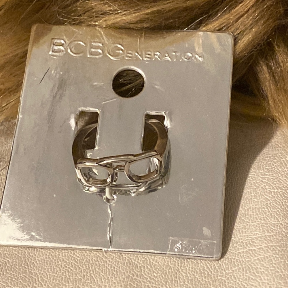 BCBGENERATION glasses ring size 7 silver color #329